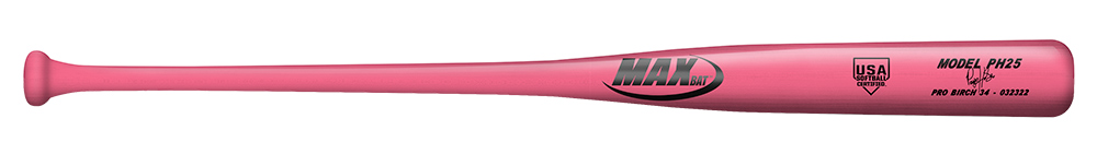 CBAP5 Youth Pro 2.25 Wood Baseball Bat- Pink - Cooperstown Bat Company